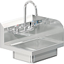 BRAZOS 14 x 10 x 5 HANDSINK WITH WALL FAUCET  END SPLASH RIGHT